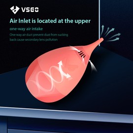 VSGO Bellows Cleaning Lens Sensor DSLR Integrated Dust Filter Camera for Canon Sony DSLR Camera Lens Cleaning Pen (Red)