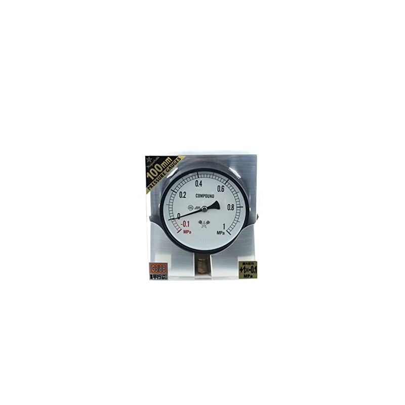 右下精器製造 汎用圧力計A100・G3/8 S41・+1×-0.1MPa