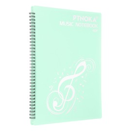 MECCANIXITY Sheet Music Folder Display 20 Sleeves 40 Pages Spiral Binder Organizer, Letter Size 8.5 x 11 Paper A4 Documents Storage Holder Bag (Light Green)