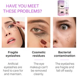 Lash Shampoo for Eyelash Extension,50ML Lash Extension Shampoo Kit Makeup Remover,Eyelash Extension Shampoo for Eyelashes Extension Remover,Home Use,Nourishing Formula