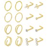MODRSA MODRSA Double Hoop Nose Rings - Gold Surgical Steel