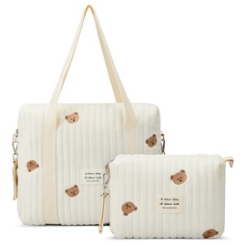 Paterr 2 Bolsos de Mano de Pañales para Bebé Niña Bolsa de Maternidad Multifunción Pequeña Bolsa de Almacenamiento de Carriola con Cierre de Cremallera de Viaje Bolso de Clutch Pañaleras Mensajeras