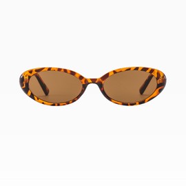 YAMEIZE Retro 90s Small Oval Sunglasses - for Women Men Classic Style Oval Glasses Vintage Shades UV400 Protection Outdoor