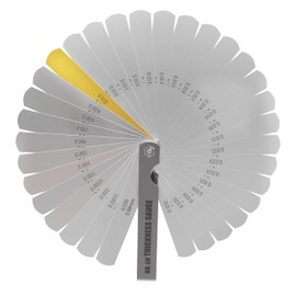 Stainless Steel Feeler Gauges Spark Plug Gap Tool (0.04-0.88 mm, 32 Pieces Blades) Filler Gauge Set Spark Plug Gapping Tool Spark Plug Tester