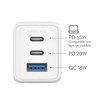 HUNE Huron T65W Dreifach-Ladegerät (2 x USB-C + 1 x
