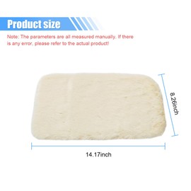 LHDOS Fluffy Car Center Console Cover - Soft Furry Armrest Box Mat Protector Car Armrest Cover Cushion - Universal Armrests Seat Box Cover Pad Middle Console Covers for Most Vehicles (Beige)