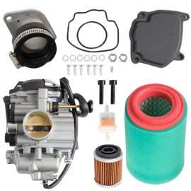RANSOTO YFM250 Carburetor & Filter Kit Compatible with 1999-2004 Yamaha Bear Tracker 250 Yfm250X Yfm250XH Yfm250XM & More ATV Carb Replace 4XE-14140-13-00