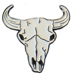 GBJUK Cattle Cow Bull Skull Enamel Pin Lapel Badge with Butterfly Clasp Back