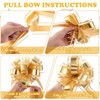 10pcs 6 Inch Large Big Pull Bow with Gold Edge,