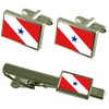 Pará Flag Cuff Links Ties Matching Same Fabric Box Set