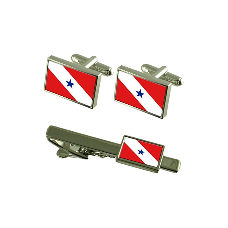 Pará Flag Cuff Links Ties Matching Same Fabric Box Set