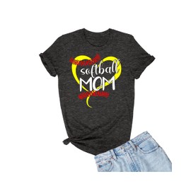 3X-Large Heather Black Mens Softball Mom Mother's Day T-Shirt