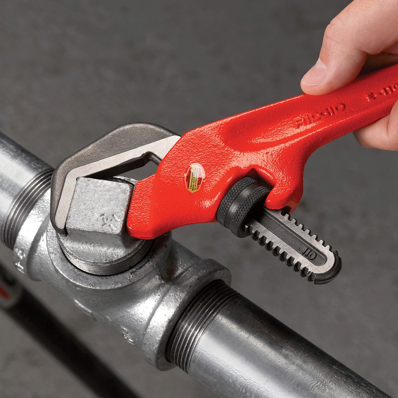 RIDGID 31305 Model E-110 9.5" Offset Hex Jaw Pipe Wrench,
