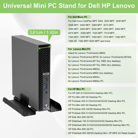Bedycoon Universal Mini PC Desk Stand for Dell HP Lenovo Adjustable Vertical Desk Stand for Dell OptiPlex MFF 7050 7060 Lenovo ThinkCentre M910Q M700 HP EliteDesk 800 Mini PC Desk Mount Holder