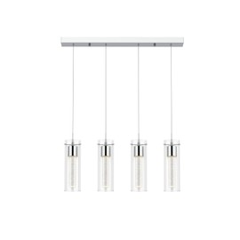 Tawson Alice 4-Light Chandelier Pendant Ceiling Light, Integrated Led and Bubble Glass, for Kitchen Island, Hallway, Entryway, Passway, Dining Room, Bedroom, Balcony Living Room
