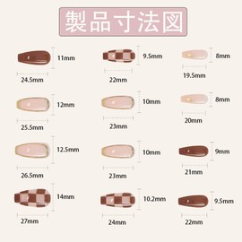 Nail Tip, Medium Length False Nails, 3D Nails, 24 Pieces, Stylish, Cute, Handmade, Cute, Fake Nails, Elegant Nails, Convenient, Safe, Long, Coming of Age of Age of Age of Use, Removable