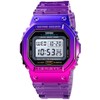 Gosasa Gradient Color Silicone Plating Digital Electronic Waterproof Sports Wristwatches
