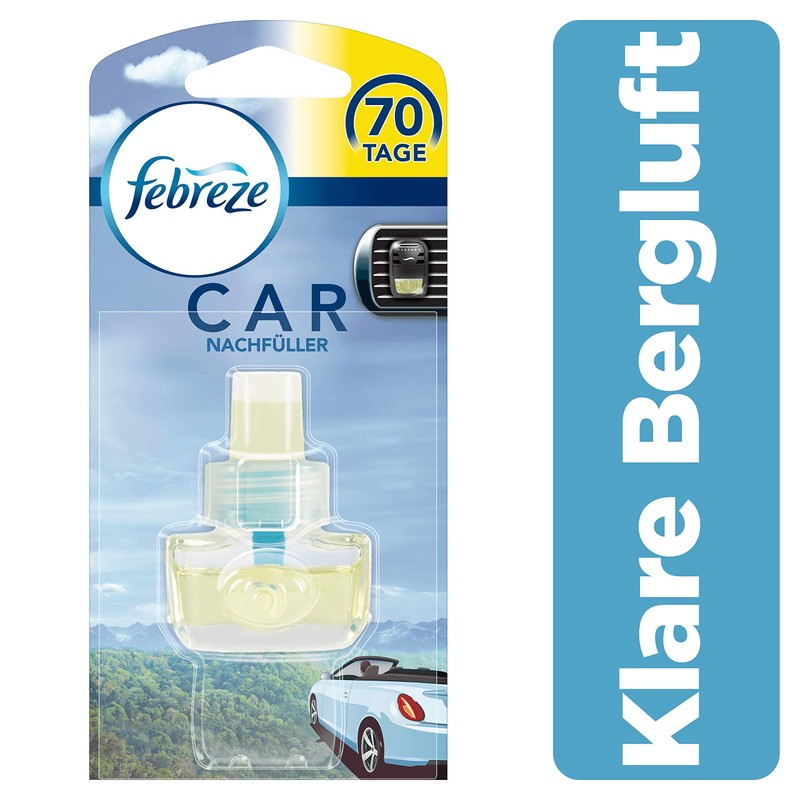 Febreze Auto-Lufterfrischer Klare Bergluft Nachfüller, 7 ml, 1 Stück