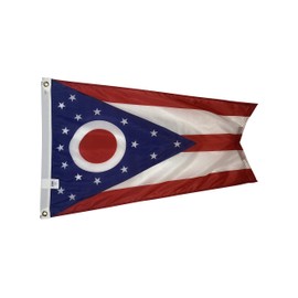 4x6' State of Ohio Flag - All Weather Nylon & Reinforced Fly End Stitching - Made in USA (4x6')