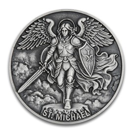 VITOLEO Archangel Michael Devotional Piece - Sword & Shield Design with Psalm 91:10-11 Scripture