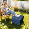20x14 In Outdoor Square Ottoman – Lightweight Patio Ottoman Footrest