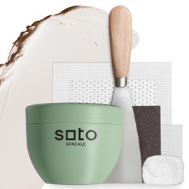 soto Large Hole Repair (Up to 4"), White Spackle, 7-Piece Kit (No. 06 Gesso White) - High Strength Hole Repair Kit for use on: Walls, Drywall, Ceiling, Furniture, Cabinets