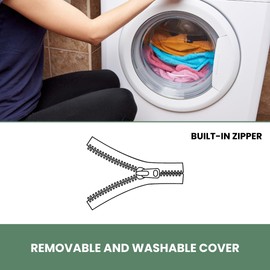 OrganicTextiles 3” Inch Organic Latex Seat Cushion with Black Organic Cotton Covering, Zippered (Medium), GOTS & GOLS Certified, Back Tailbone Pressure Relief Support, Thick, Office Chair, Car