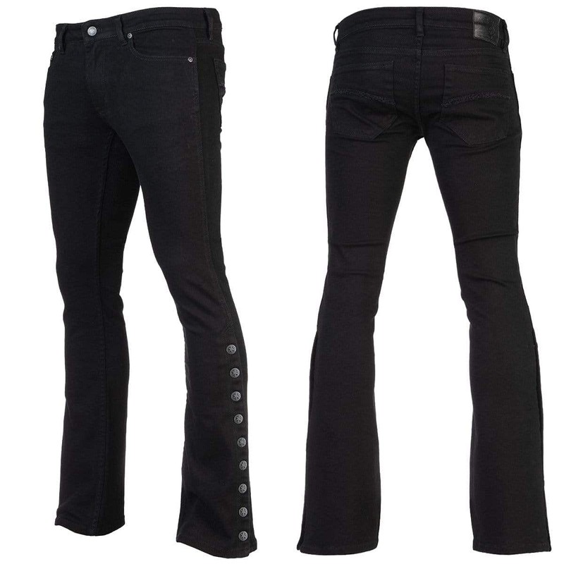 Wornstar Hellraiser Side Button Jeans - Black