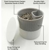 Portable Pistachio & Sunflower Seed Bowl Organizer - Ribbed Snack