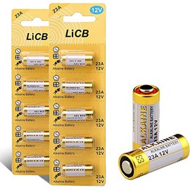 LiCB Baterías alcalinas A23 12V 23A (paquete de 10)