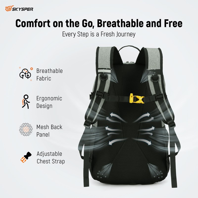 SKYSPER 30L Hiking Backpack Travel Men's Rucksack, Lightweight Day Pack