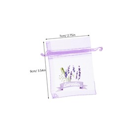 Zerodeko 50pcs Empty Sachet Bag Mesh Flower You Treats Bags Party Wedding Storage Aroma Dried Favor Small Mini Drawstring for Organza Sachets Pouch Purple Bracelet Bags Lavender Gauze