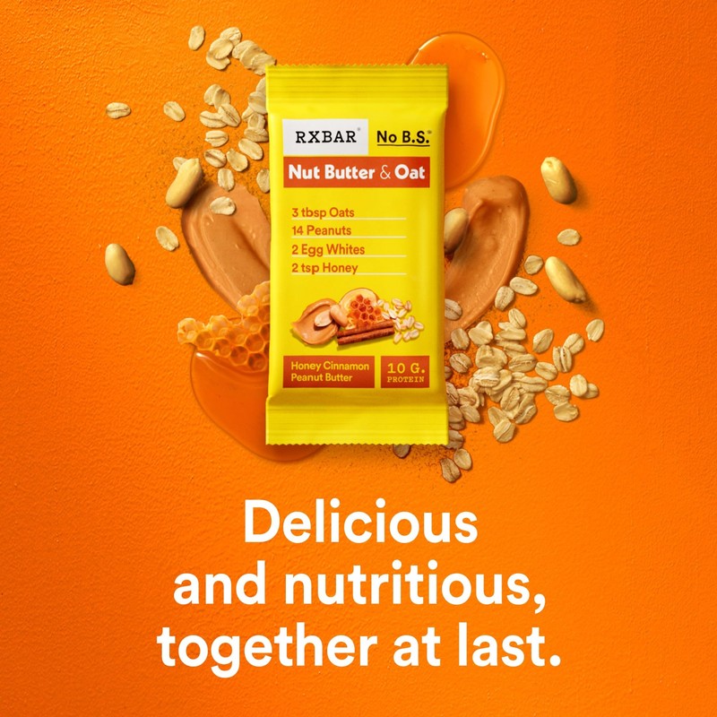 RXBAR Nut Butter and Oat Protein Bars, Protein Snacks, Snack