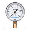 Measureman Diaphragm Type Capsule Low Pressure Gauge, 2-1/2" Dial, 1/4"NPT