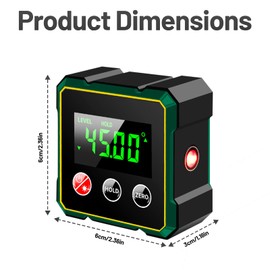 Digital Angle Finder - LCD Display Inclinometer Angle Gauge Protractor, Bevel Gauge Trend Angle Ruler, Spirit Level Angle Finder Tool, DIY Woodworking Level Box Carpentry Equipment
