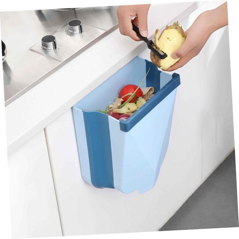 Levemolo Creative Wall Mounted Folding Trash Can Versatile Trash Container