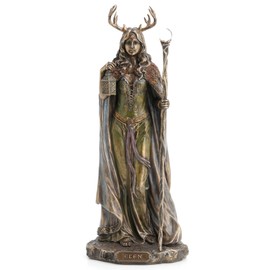 Veronese Design 10 7/8 Inch Elen of The Ways Guardian of The Forrest Pagan Goddess Cold Cast Resin Bronze Finish Sculpture