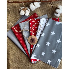 babrause Patchwork Cotton Fabric Bundle 12 x (25 x 35 cm)