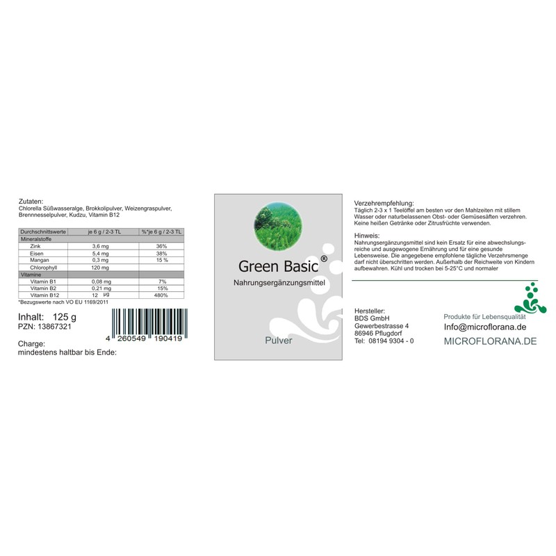 Green Basic® - Unterstütz den Stoffwechsel und den Sauerstofftransport -