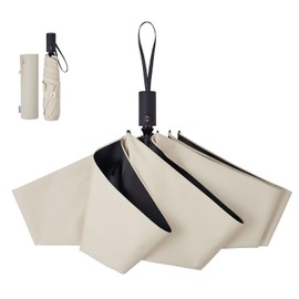 konciwa Parasol, Full Shade, Large Size, Lightweight, 100% UV Protection Certified, Automatic Opening/Closing, Folding Parasol, Blackout Heatstroke, Protects Skin, Windproof, Durable, Portable, Super