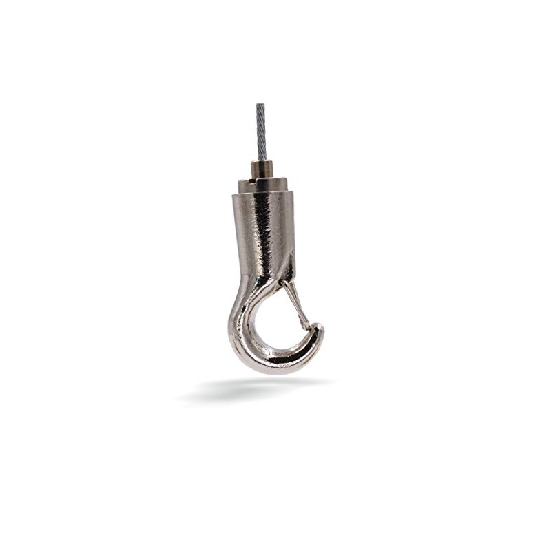 Wire Rope Holder/Gripper 15, Hook with Safety Lock for Ropes