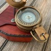 Vintage Solid Brass WWII Military Pocket Compass Gift