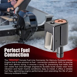 Female Fuel Line Connector, Compatible with Mercury Outboard Motor Engine End 5/16 Inch 8mm, Replaces 13563q3 22-13563A3 18-8076, Works with mercury outboard fuel line