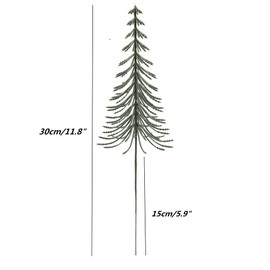 kfeity 24PCS Artificial Pine Branches, Mini Christmas Tree 11.8" Christmas Green Plants Pine Needles Branches Garland for DIY Garland Wreath Embellishing and Home Garden Decoration