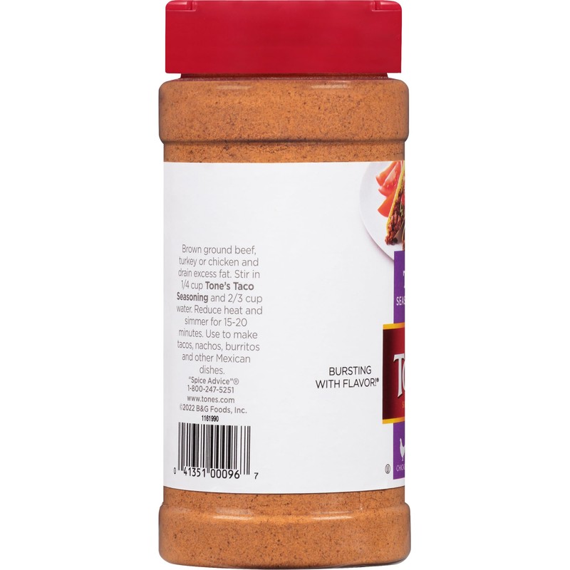 Tone's Taco Seasoning Blend, 10 Ounce