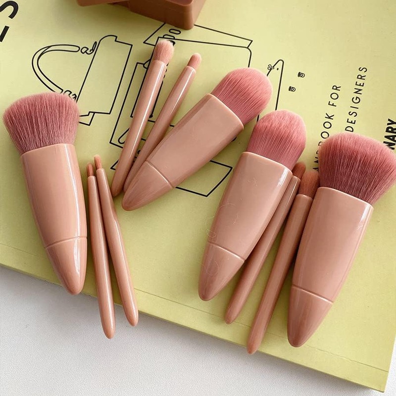 Juego De Brochas De Maquillaje De Tamaño De Viaje 5