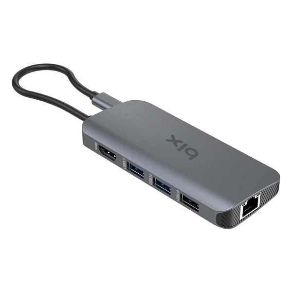 Bix BX10HB PRO 8in1 USB C Hub 4K@60Hz HDCP HDMI,