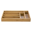 Bamboo Silverware Organizer Tray for Drawer, Kitchen Utensils, Cutlery (14