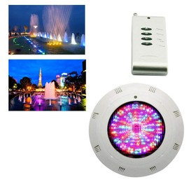 Eapmic 18W 12V Colorful RGB 252 LED Underwater Light IP68 Waterproof Remote Control Swimming Pool Lamp SPA Pond Fountain Light