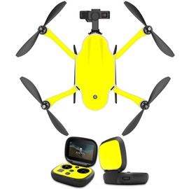 MightySkins Skin Compatible with GoPro Karma Drone Headphones wrap Cover Sticker Skins Solid Yellow